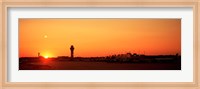 Sunset Over An Airport, O'Hare International Airport, Chicago, Illinois, USA Fine Art Print