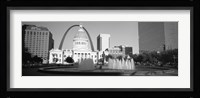 Fountain In Front Of A Government Building, St. Louis, Missouri, USA Fine Art Print