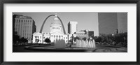 Fountain In Front Of A Government Building, St. Louis, Missouri, USA Fine Art Print