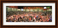 Large group of people on the trading floor, Chicago Board of Trade, Chicago, Illinois, USA Fine Art Print