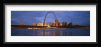 Buildings At The Waterfront, Mississippi River, St. Louis, Missouri, USA Fine Art Print