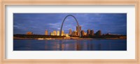 Buildings At The Waterfront, Mississippi River, St. Louis, Missouri, USA Fine Art Print