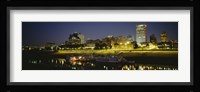 Buildings Lit Up At Dusk, Memphis, Tennessee, USA Fine Art Print
