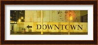 Downtown Sign Printed On A Wall, San Francisco, California Fine Art Print
