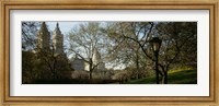 Park In Front Of A Building, Central Park, NYC, New York City, New York State, USA Fine Art Print