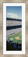 High angle view of spectators watching a baseball match in a stadium, Yankee Stadium, New York City, New York State, USA Fine Art Print