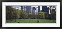 Group of people in a park, Central Park, Manhattan, New York City, New York State, USA Fine Art Print