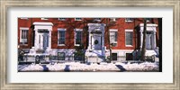 Facade of houses in the 1830's Federal style of architecture, Washington Square, New York City, New York State, USA Fine Art Print