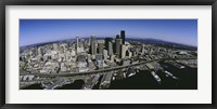 Aerial view of a city, Seattle, Washington State, USA Fine Art Print