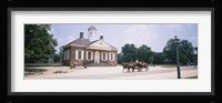 Carriage moving on a road, Colonial Williamsburg, Williamsburg, Virginia, USA Framed Print