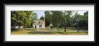 Fence in front of a house, Colonial Williamsburg, Williamsburg, Virginia, USA Framed Print