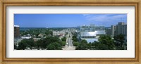 High Angle View Of A City, E. Washington Ave, Madison, Wisconsin, USA Fine Art Print