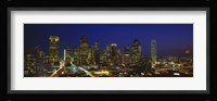 Buildings at Night, Dallas, Texas Fine Art Print