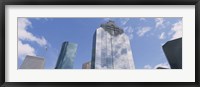 Low angle view of office buildings, Houston, Texas, USA Fine Art Print