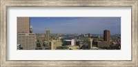 High angle view of skyscrapers in a city, Baltimore, Maryland, USA Fine Art Print