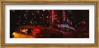 Car on a road, Radio City Music Hall, Rockefeller Center, Manhattan, New York City, New York State, USA Fine Art Print