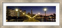 Buildings lit up at night, Transamerica Pyramid, San Francisco, California, USA Fine Art Print