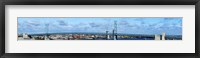 Suspension bridge across a river, Ben Franklin Bridge, Delaware River, Philadelphia, Pennsylvania, USA Fine Art Print