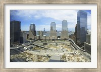 High angle view of buildings in a city, World Trade Center site, New York City, New York State, USA, 2006 Fine Art Print