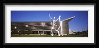 Dancers sculpture by Jonathan Borofsky in front of a building, Colorado Convention Center, Denver, Colorado Fine Art Print