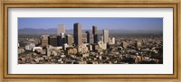 Denver Skyscrapers with mountains in the background, Colorado Fine Art Print