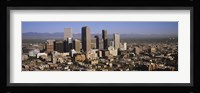 Denver Skyscrapers with mountains in the background, Colorado Fine Art Print