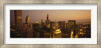 Skyscrapers in Chicago at dusk, Illinois Fine Art Print