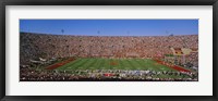 High angle view of a football stadium full of spectators, Los Angeles Memorial Coliseum, City of Los Angeles, California, USA Fine Art Print