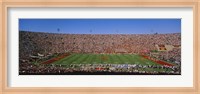 High angle view of a football stadium full of spectators, Los Angeles Memorial Coliseum, City of Los Angeles, California, USA Fine Art Print
