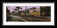 Stores on the roadside, Rodeo Drive, Beverly Hills, California, USA Fine Art Print