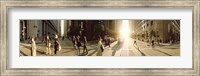 Group of people walking on the street, Montgomery Street, San Francisco, California, USA Fine Art Print