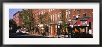 Stores along a street, North End, Boston, Massachusetts, USA Fine Art Print