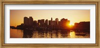 Sunset over skyscrapers, Boston, Massachusetts, USA Fine Art Print