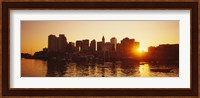 Sunset over skyscrapers, Boston, Massachusetts, USA Fine Art Print