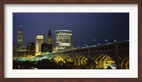 Detroit Avenue Bridge and City Lights Fine Art Print