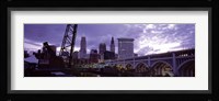 Cleveland, Ohio Bridge and River Fine Art Print