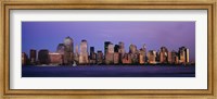 Dark Purple Sky Behind the New York City Skyline Fine Art Print