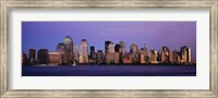 Dark Purple Sky Behind the New York City Skyline Fine Art Print