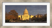 Pond in front of a government building, Capitol Building, Washington DC, USA Fine Art Print