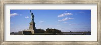 Statue viewed through a ferry, Statue of Liberty, Liberty State Park, Liberty Island, New York City, New York State, USA Fine Art Print