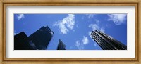 Low angle view of skyscrapers, Columbus Circle, Manhattan, New York City, New York State, USA Fine Art Print