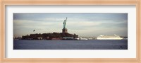 Statue on an island in the sea, Statue of Liberty, Liberty Island, New York City, New York State, USA Fine Art Print