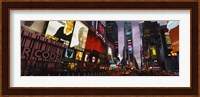 Buildings lit up at night, Times Square, Manhattan Fine Art Print