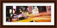 Yellow taxi on the road, Times Square, Manhattan, New York City, New York State, USA Fine Art Print