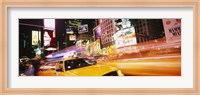 Yellow taxi on the road, Times Square, Manhattan, New York City, New York State, USA Fine Art Print