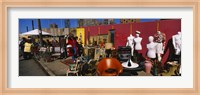 Group of people in a flea market, Hell's Kitchen, Manhattan, New York City, New York State, USA Fine Art Print