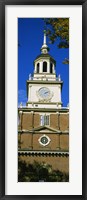 Low angle view of a clock tower, Independence Hall, Philadelphia, Pennsylvania, USA Fine Art Print