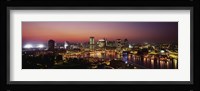 Baltimore with Pink Sky at Dusk Fine Art Print