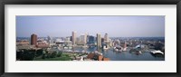 Skyscrapers in a city, Baltimore, Maryland Framed Print