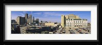 Hospital in a city, Grady Memorial Hospital, Skyline, Atlanta, Georgia, USA Fine Art Print